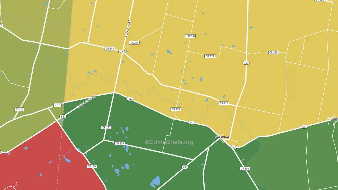 York Center, OH Map of Vandalism Rates
