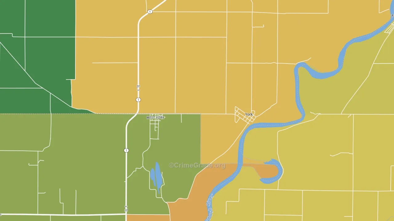 York, IL Map of Vandalism Rates