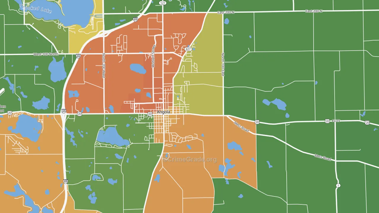 York, IN Map of Vandalism Rates
