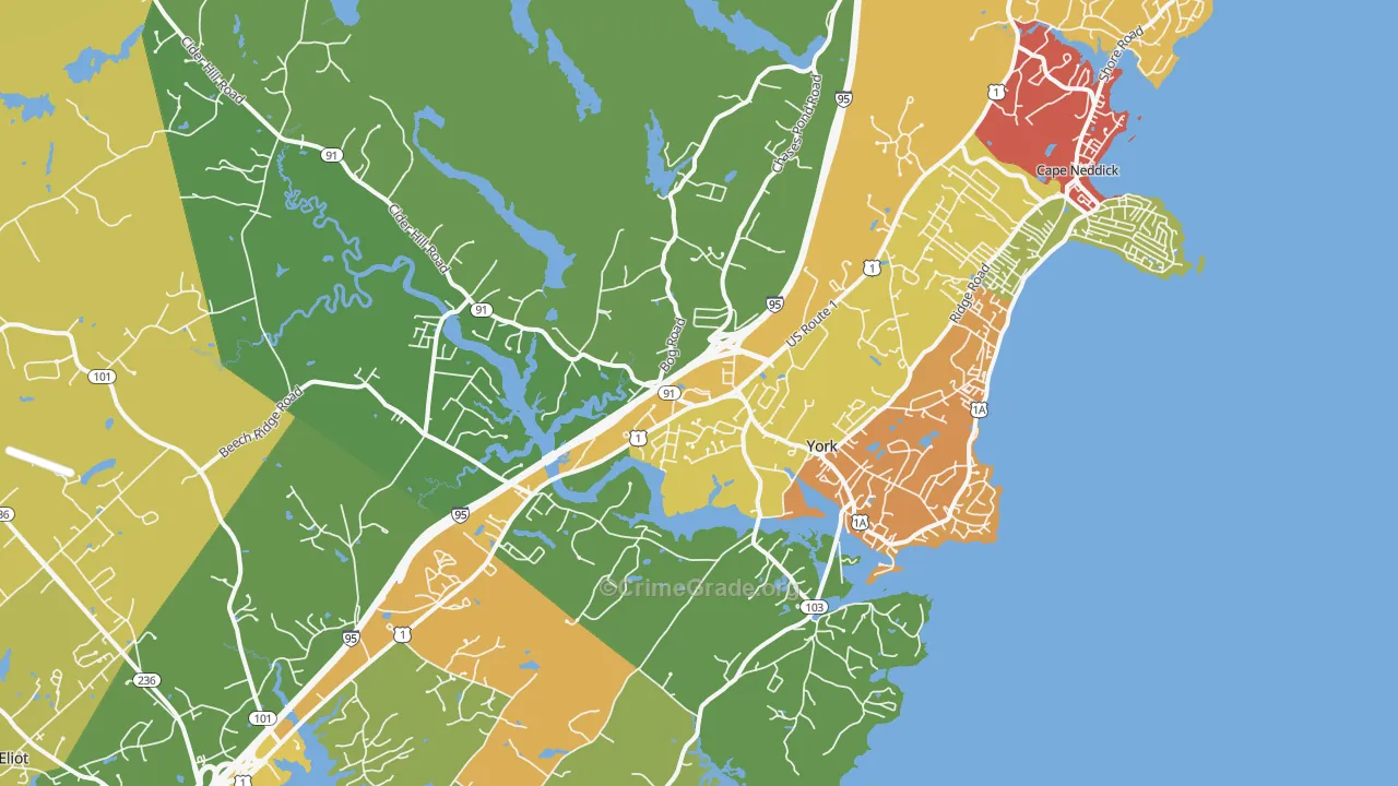 York, ME Map of Vandalism Rates