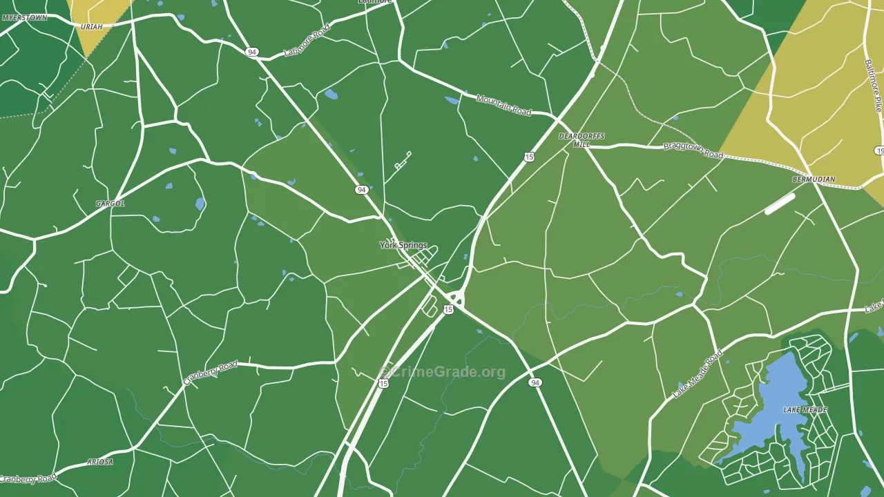 York Springs, PA Map of Vandalism Rates