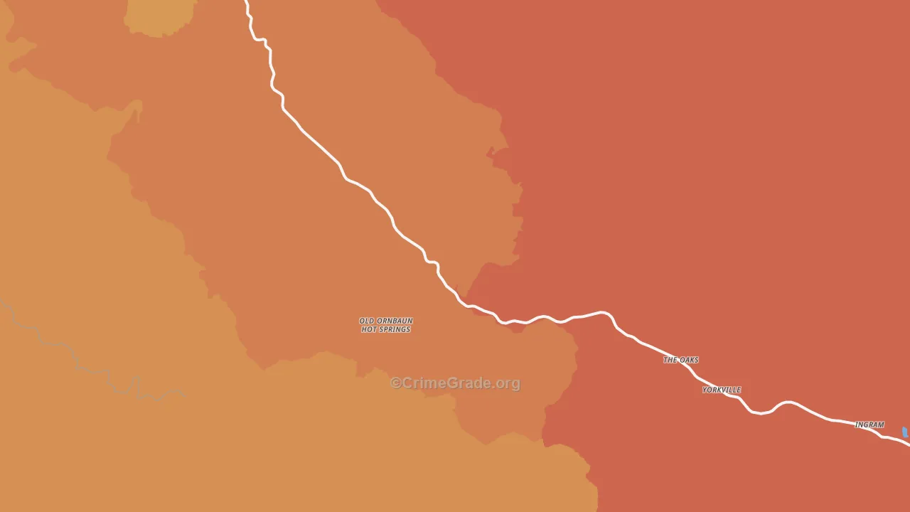 Yorkville, CA Map of Vandalism Rates