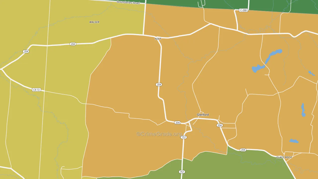 Yost, OH Map of Vandalism Rates