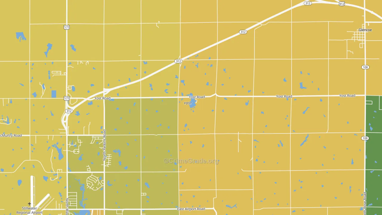 Yost, OK Map of Vandalism Rates