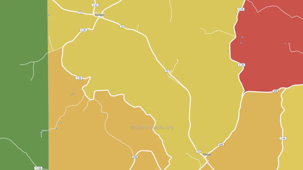 Youngs, OH Map of Vandalism Rates
