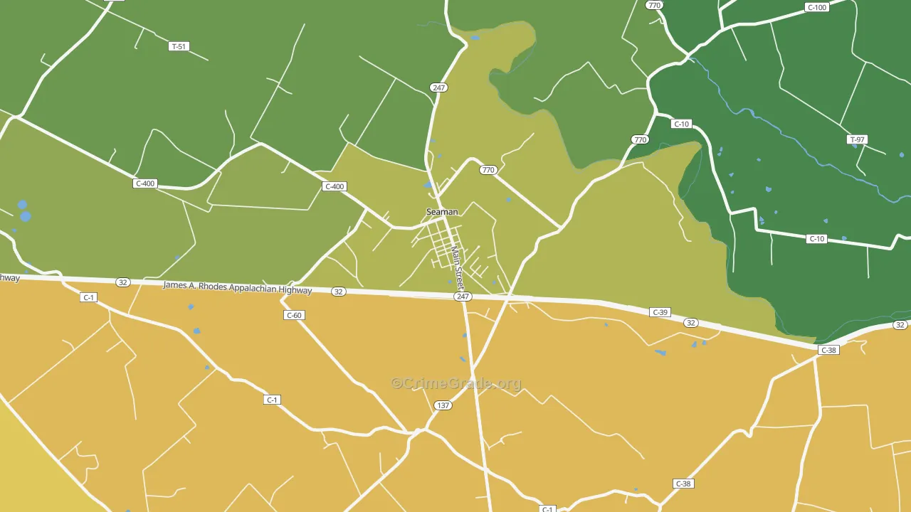 Youngsville, OH Map of Vandalism Rates
