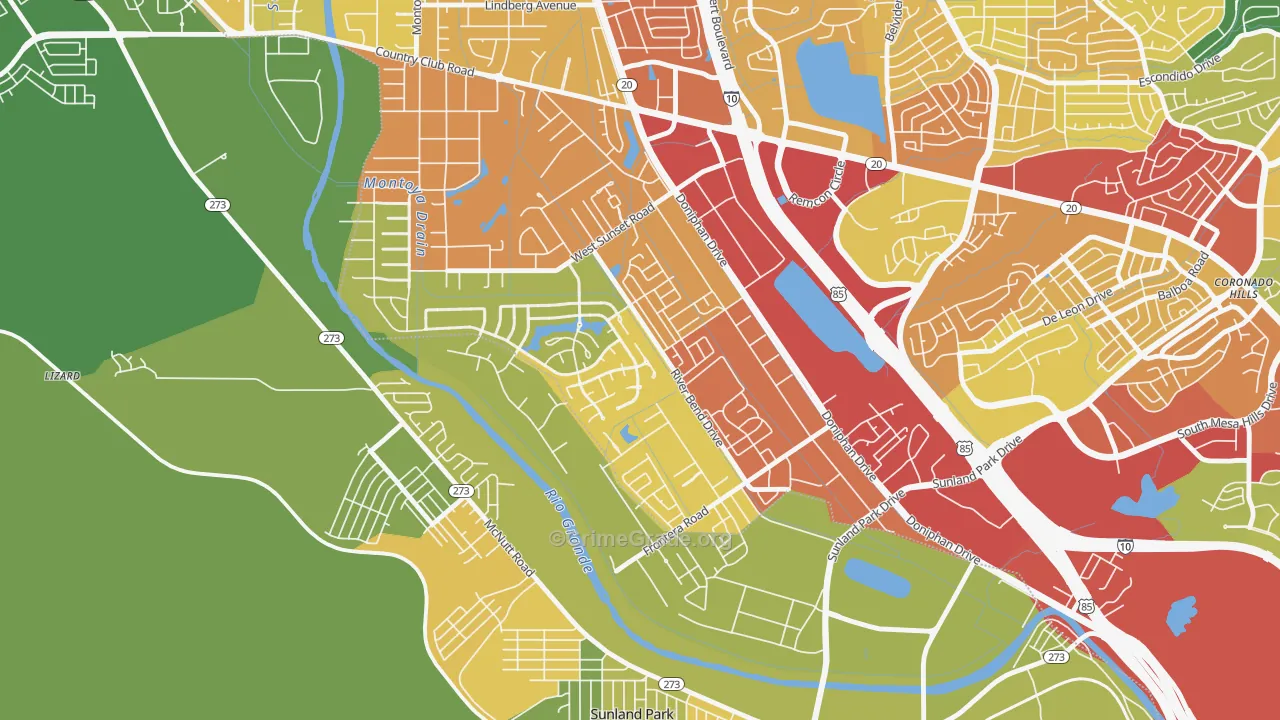 Zach White, El Paso, TX Map of Vandalism Rates