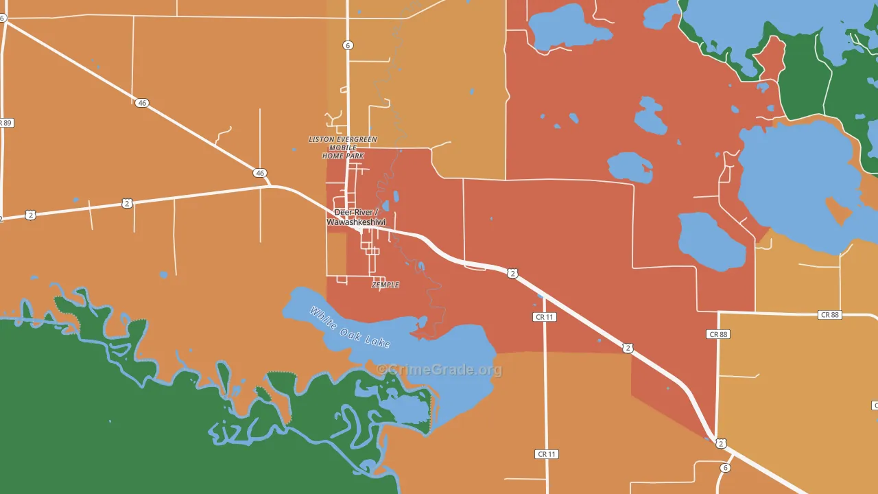 Zemple, MN Map of Vandalism Rates