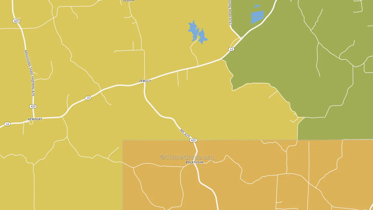 Zemuly, MS Map of Vandalism Rates