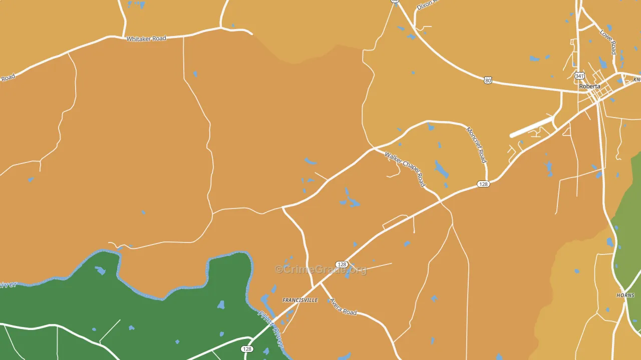 Zenith, GA Map of Vandalism Rates