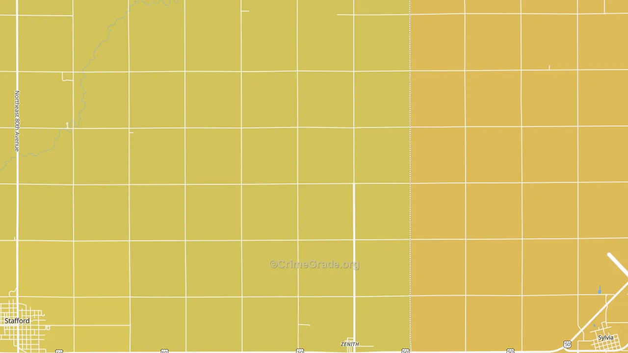 Zenith, KS Map of Vandalism Rates