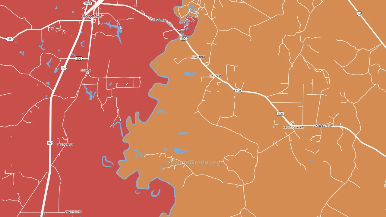 Zenoria, LA Map of Vandalism Rates