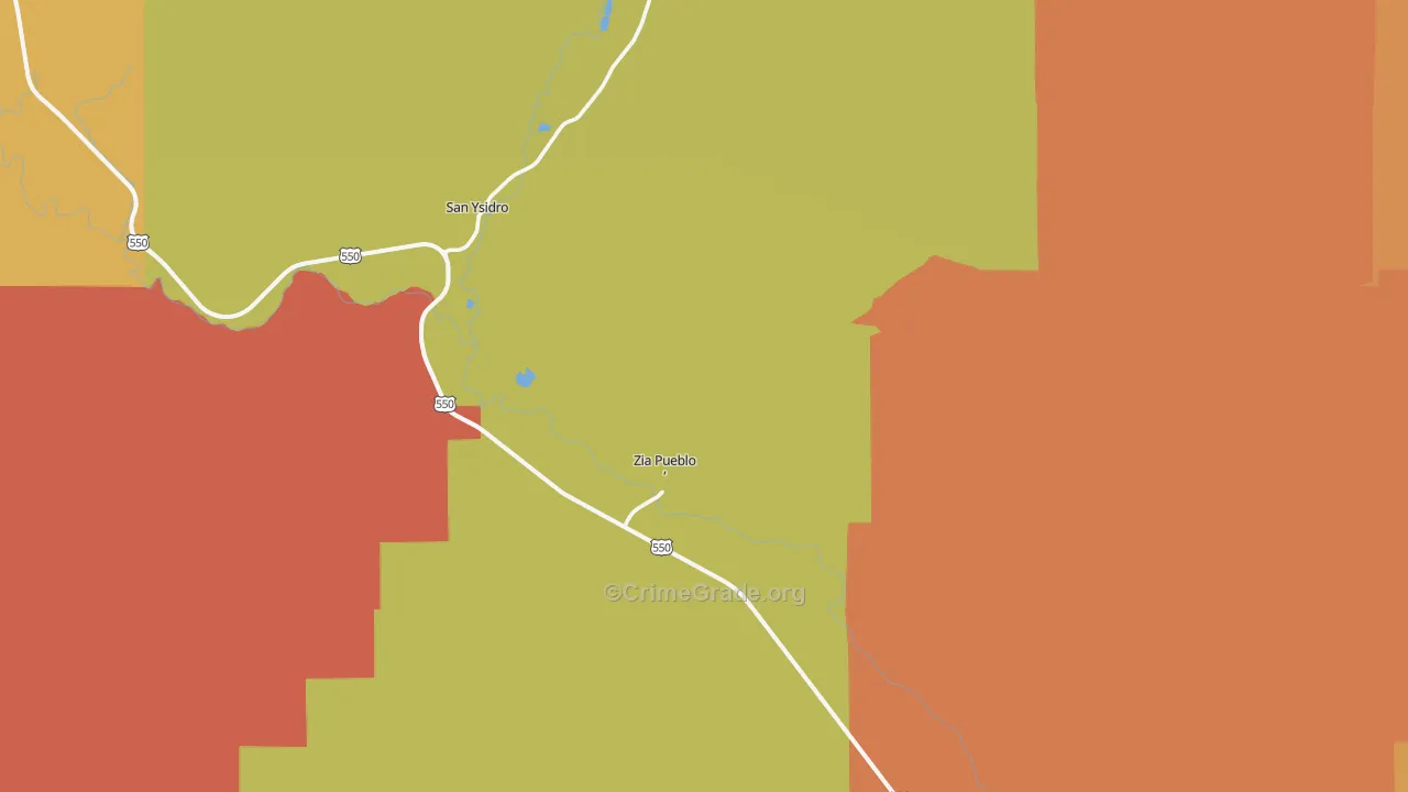 Zia Pueblo, NM Map of Vandalism Rates