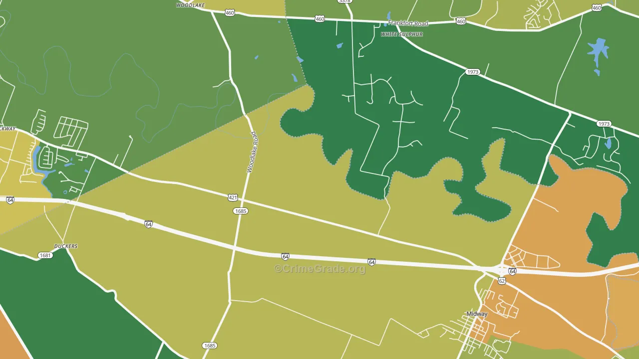 Zion Hill, KY Map of Vandalism Rates
