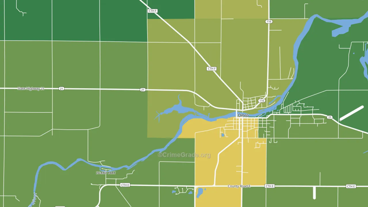 Zion, WI Map of Vandalism Rates
