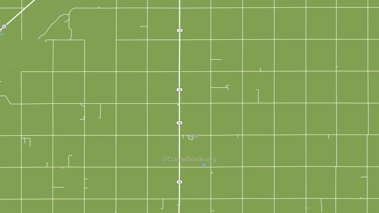Zook, KS Map of Vandalism Rates