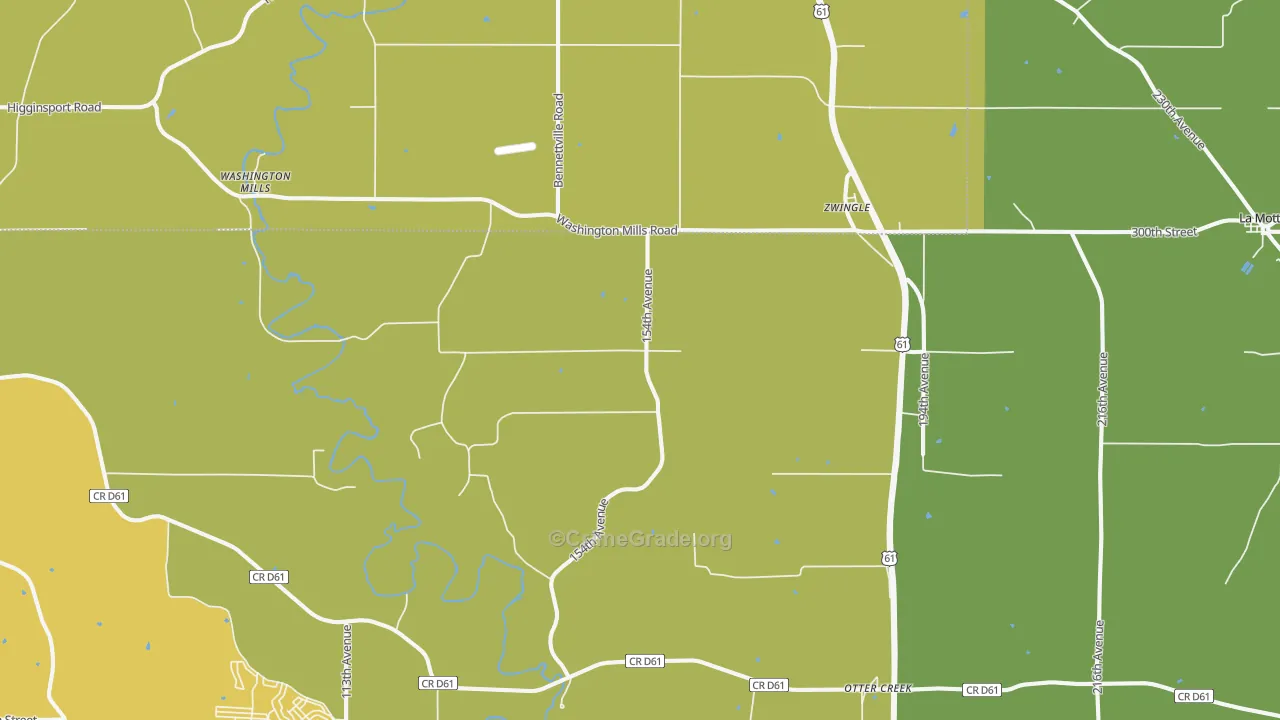 Zwingle, IA Map of Vandalism Rates