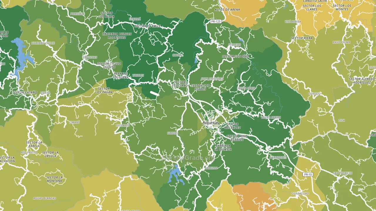 00601, PR Map of Vehicle Theft Rates