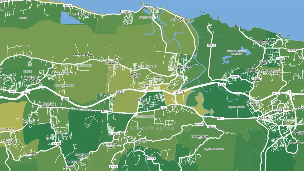 00617, PR Map of Vehicle Theft Rates