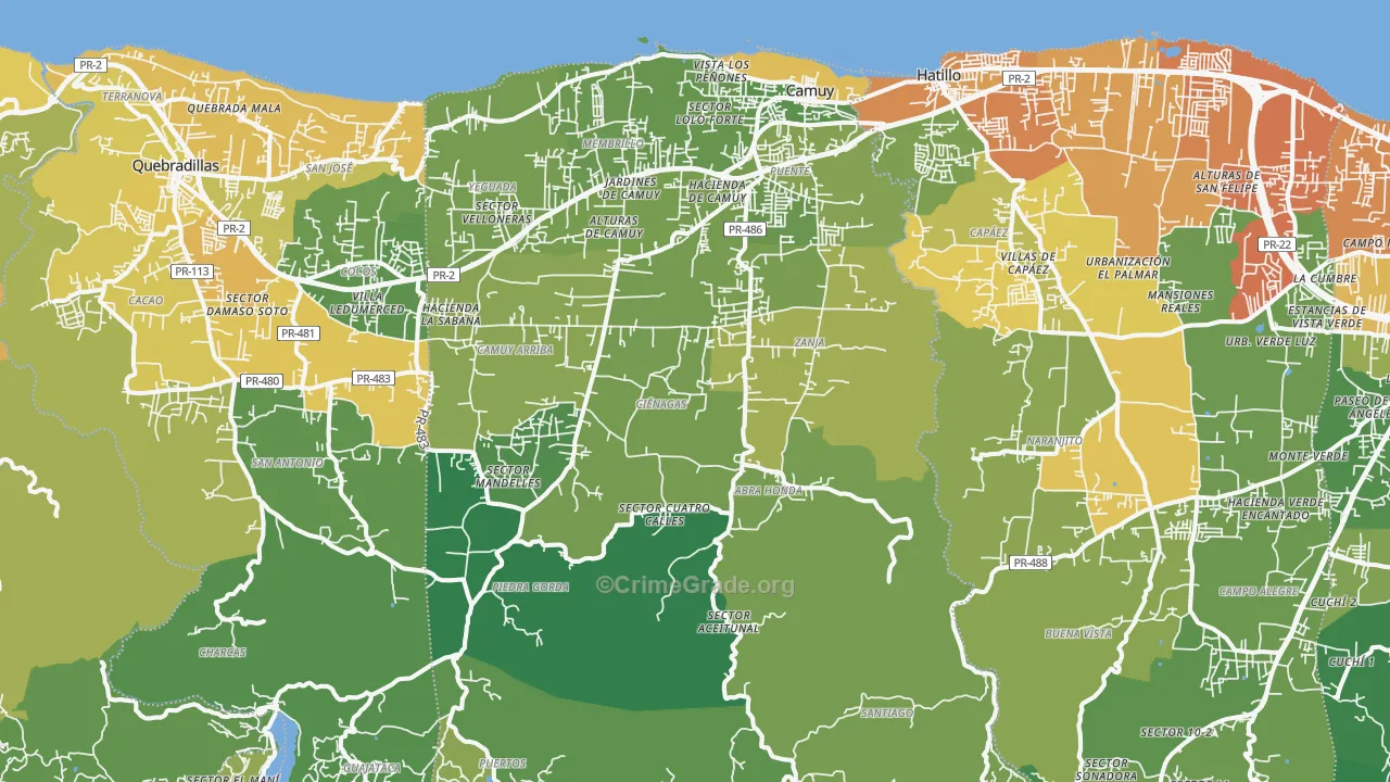 00627, PR Map of Vehicle Theft Rates