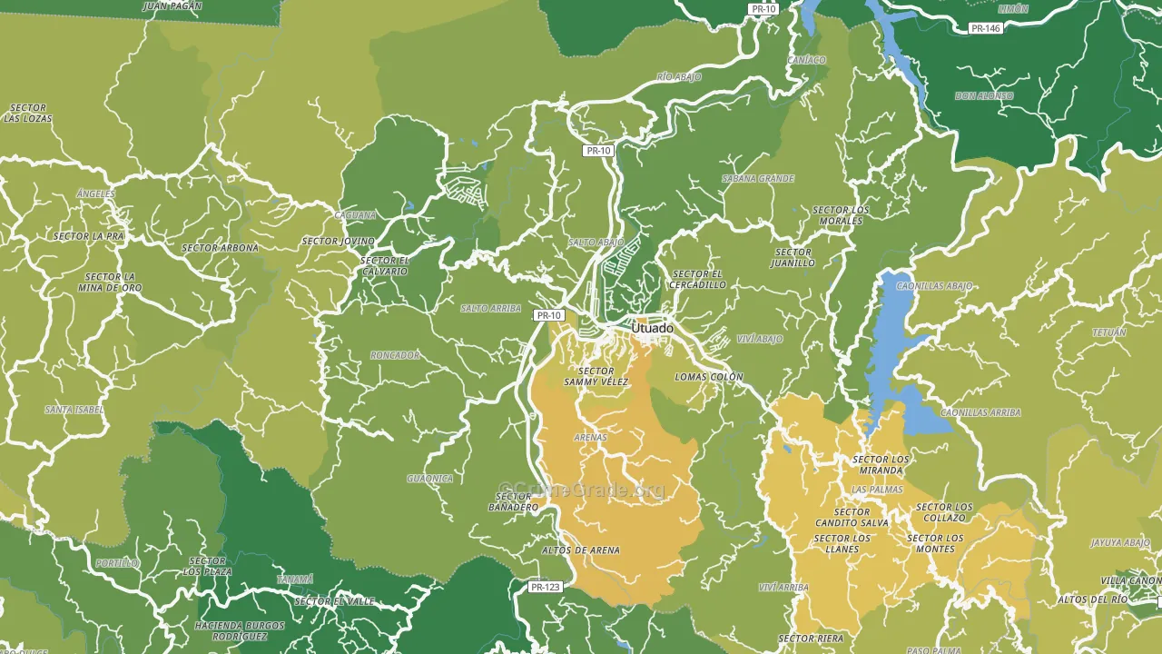 00641, PR Map of Vehicle Theft Rates