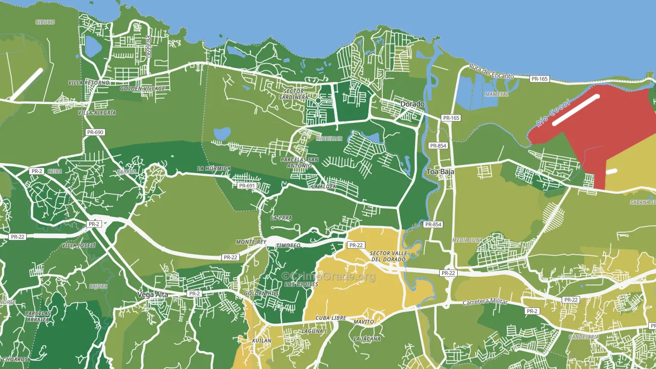 00646, PR Map of Vehicle Theft Rates