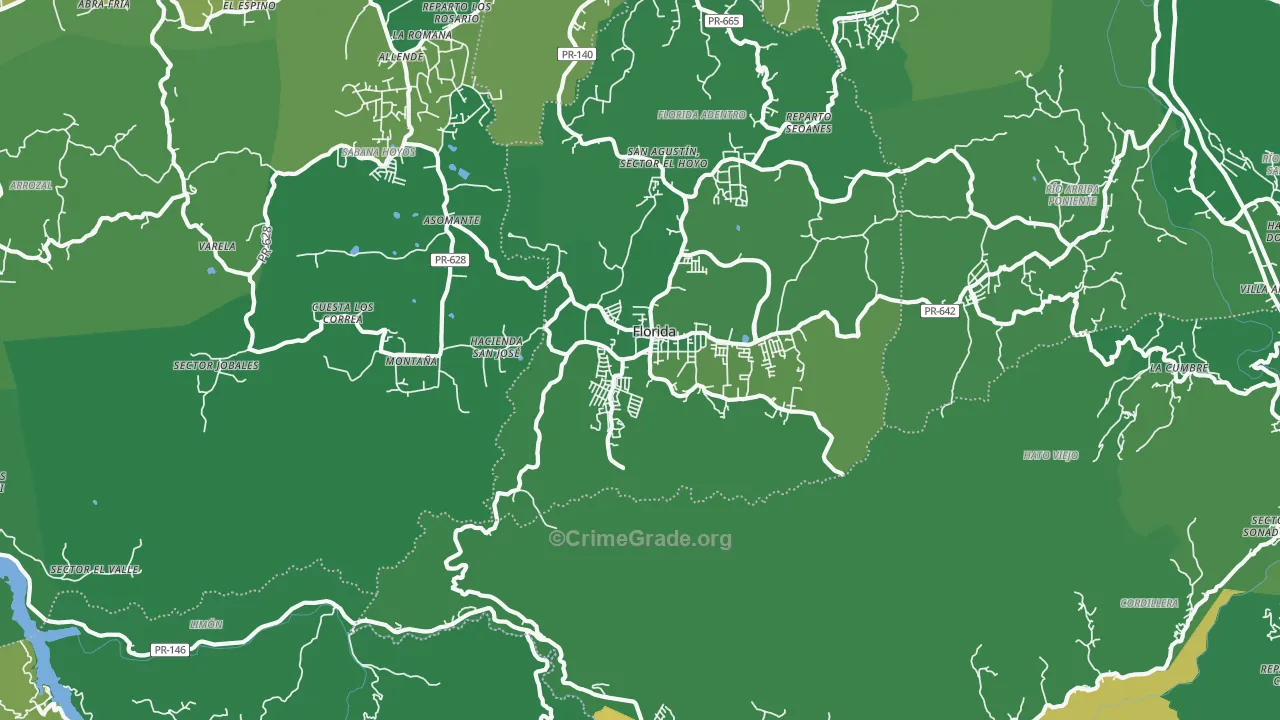 00650, PR Map of Vehicle Theft Rates