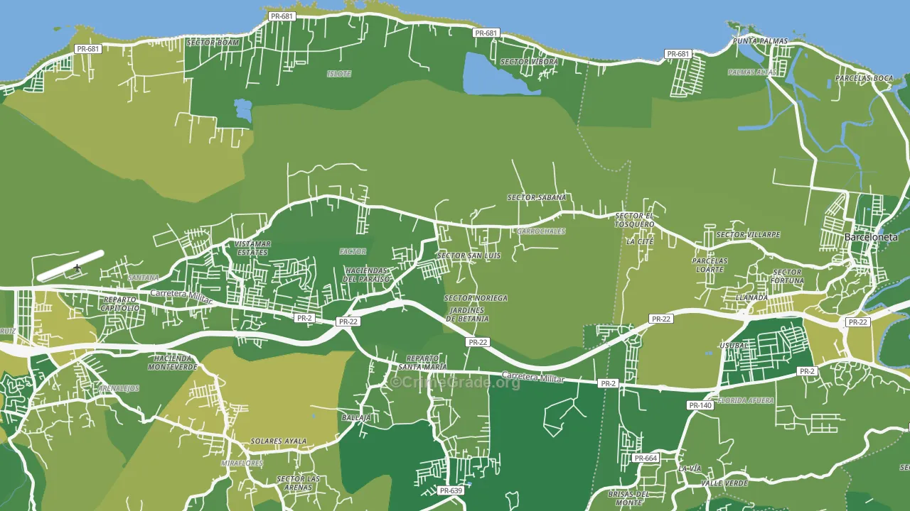 00652, PR Map of Vehicle Theft Rates