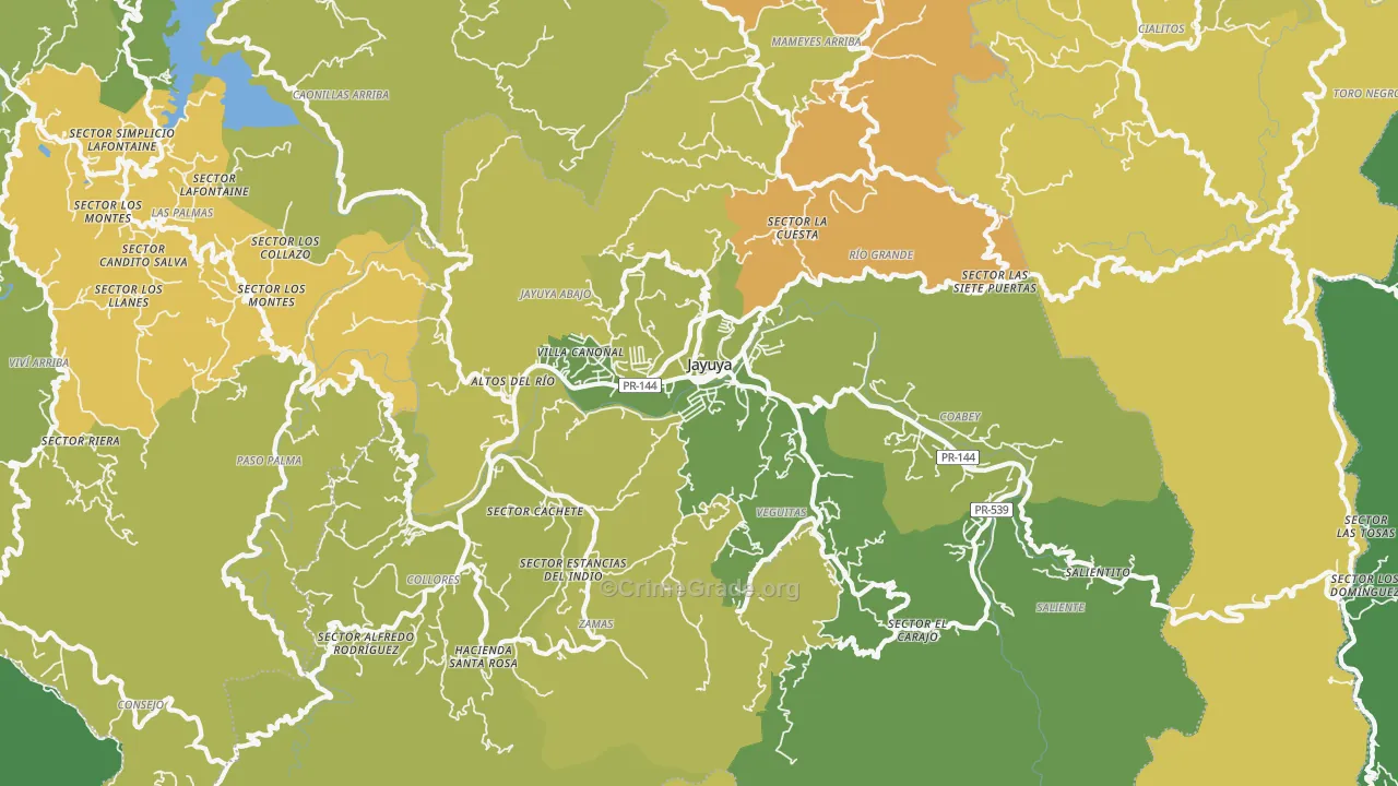 00664, PR Map of Vehicle Theft Rates