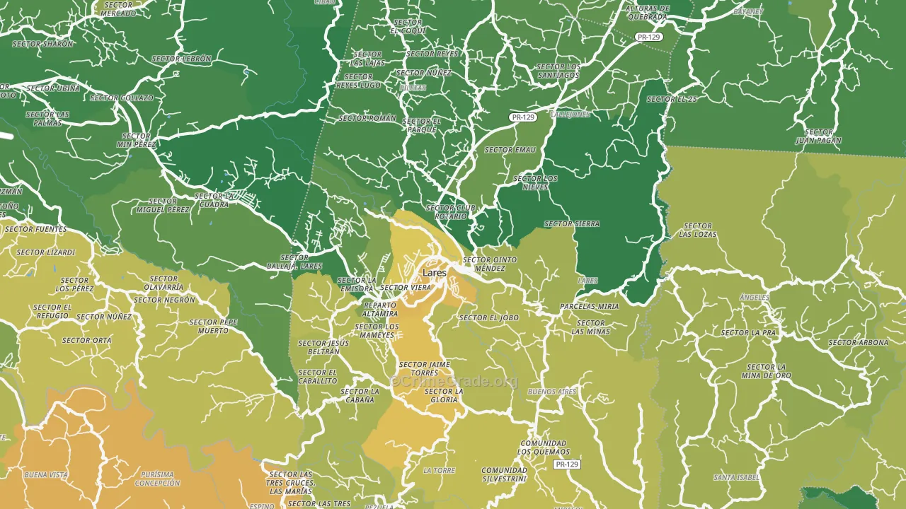 00669, PR Map of Vehicle Theft Rates