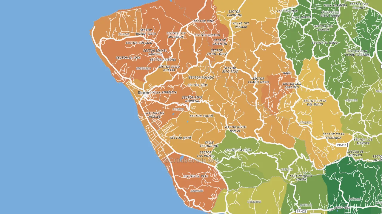 00677, PR Map of Vehicle Theft Rates