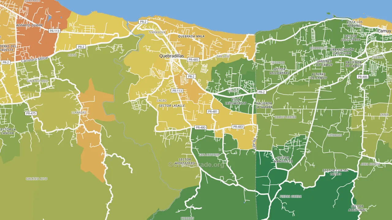 00678, PR Map of Vehicle Theft Rates
