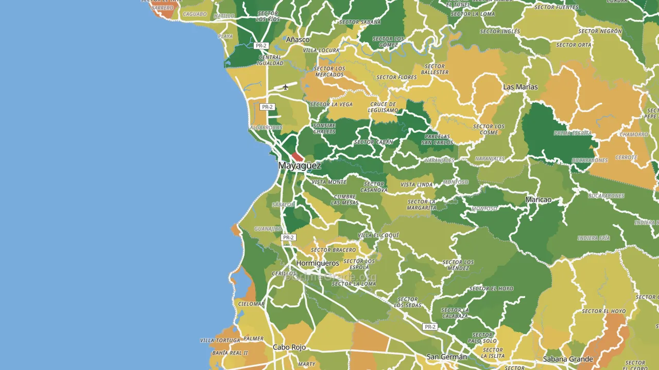 00680, PR Map of Vehicle Theft Rates