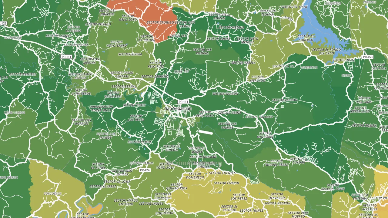 00685, PR Map of Vehicle Theft Rates