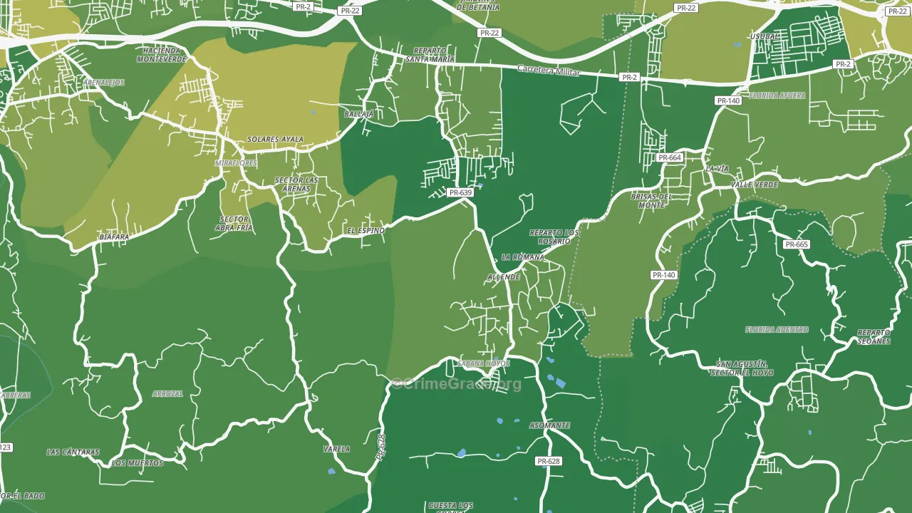 00688, PR Map of Vehicle Theft Rates