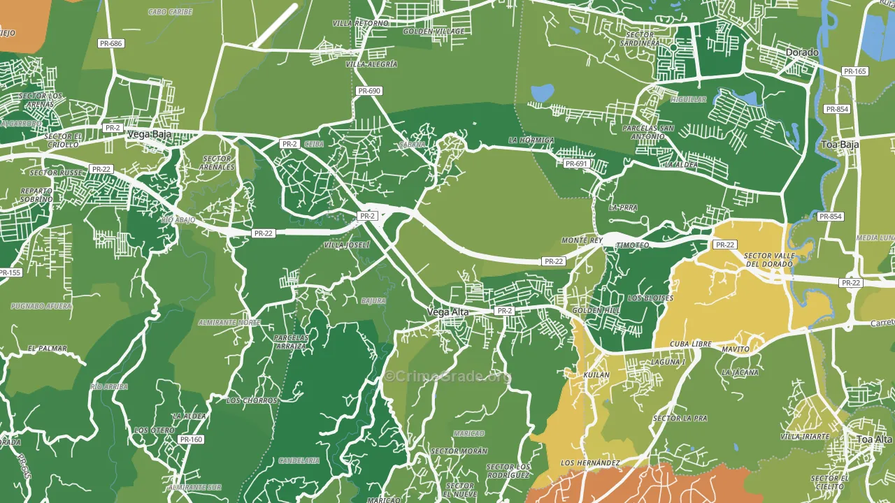 00692, PR Map of Vehicle Theft Rates