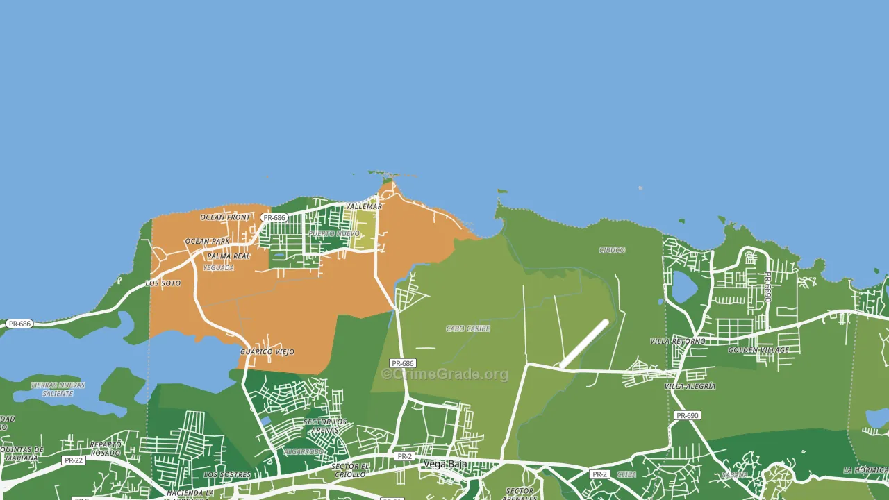 00694, PR Map of Vehicle Theft Rates