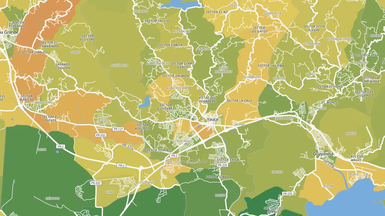 00698, PR Map of Vehicle Theft Rates