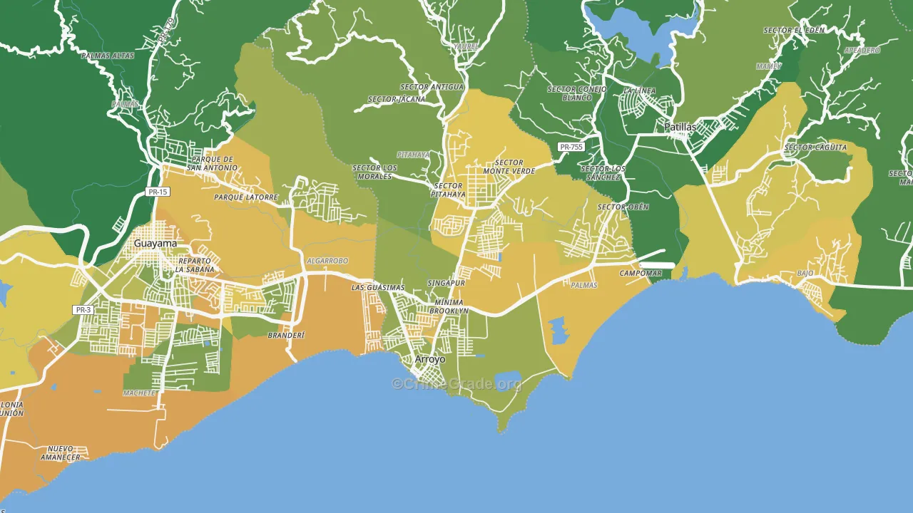 00714, PR Map of Vehicle Theft Rates