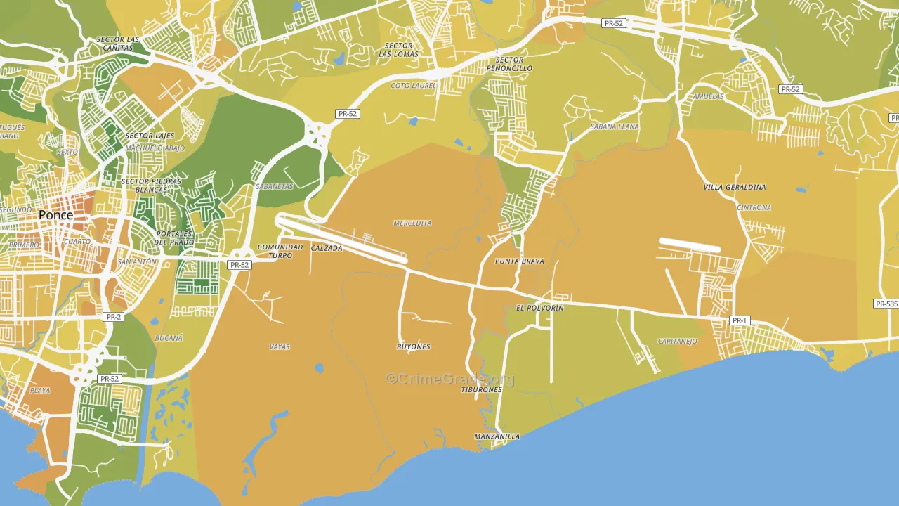 00715, PR Map of Vehicle Theft Rates