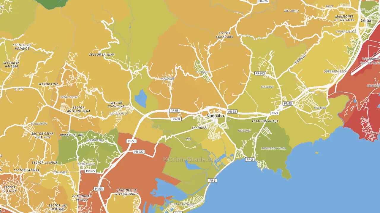 00718, PR Map of Vehicle Theft Rates