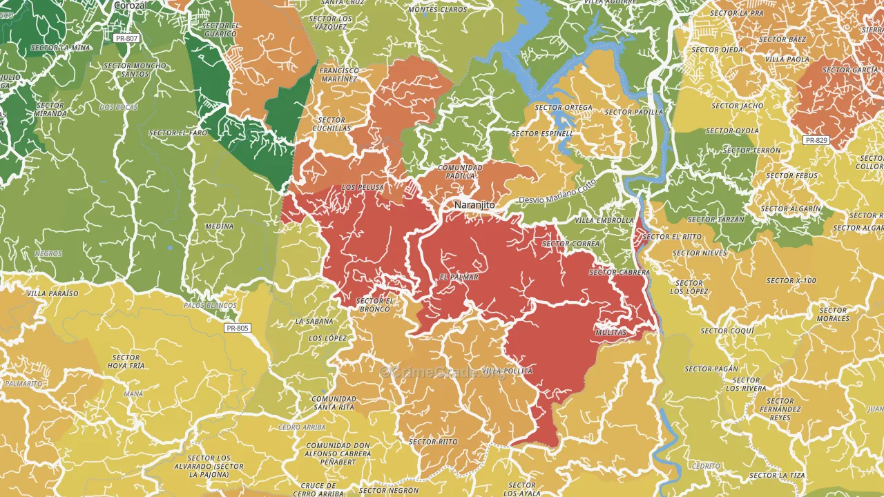 00719, PR Map of Vehicle Theft Rates