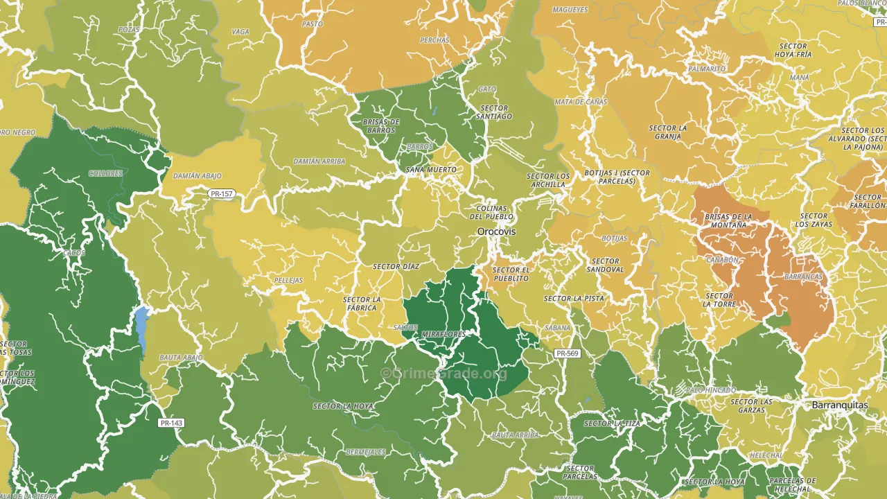 00720, PR Map of Vehicle Theft Rates