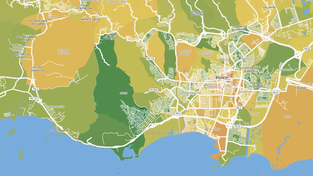 00728, PR Map of Vehicle Theft Rates