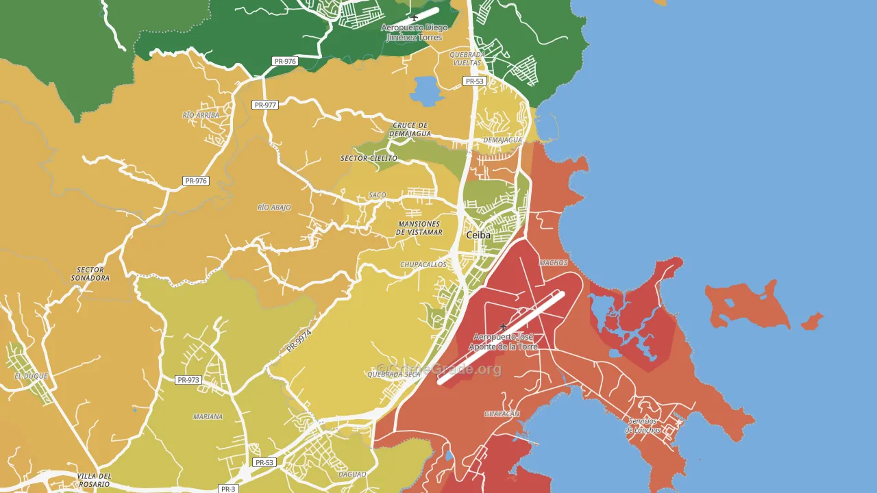 00735, PR Map of Vehicle Theft Rates
