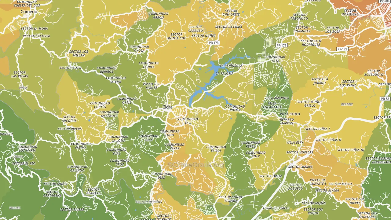 00739, PR Map of Vehicle Theft Rates