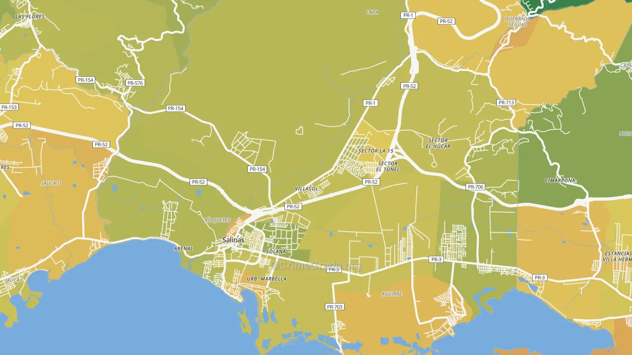 00751, PR Map of Vehicle Theft Rates