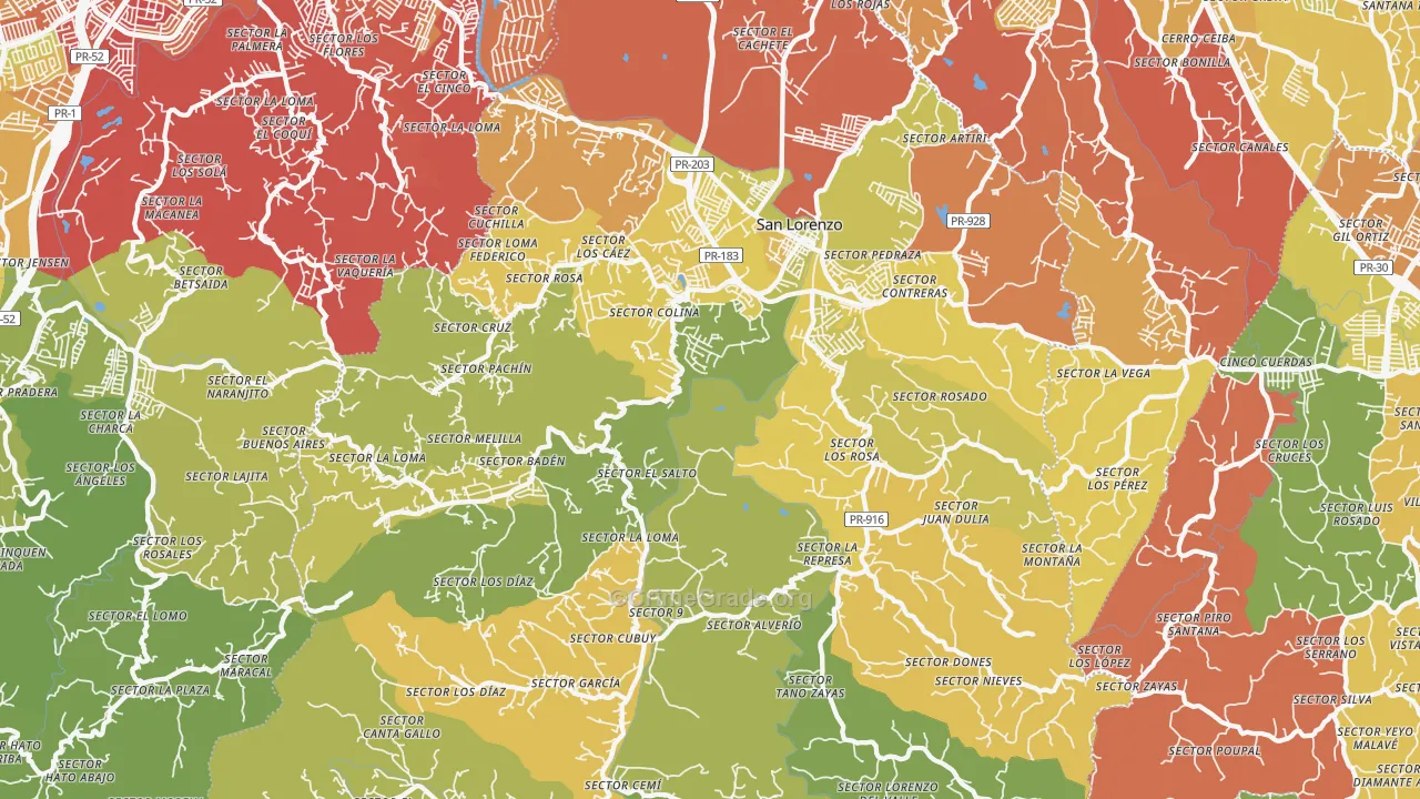 00754, PR Map of Vehicle Theft Rates