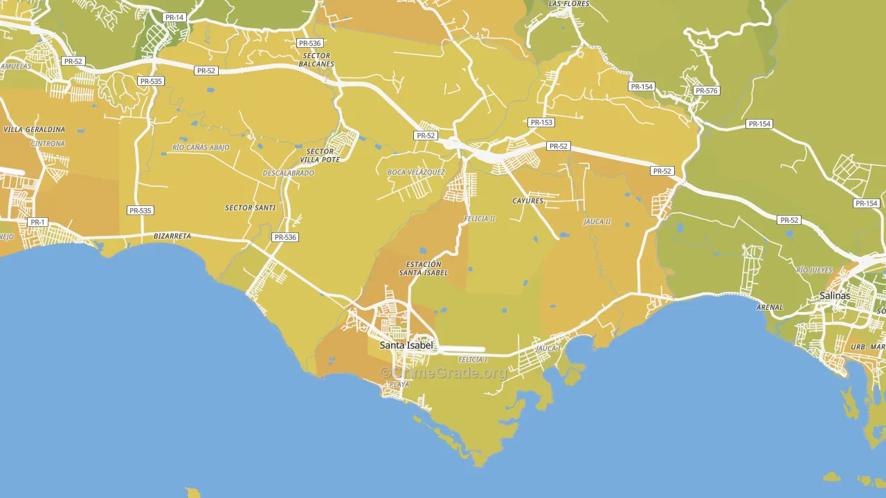 00757, PR Map of Vehicle Theft Rates