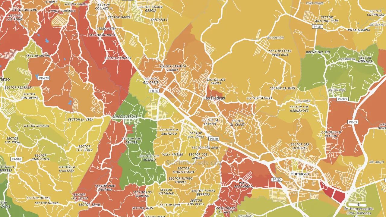 00771, PR Map of Vehicle Theft Rates